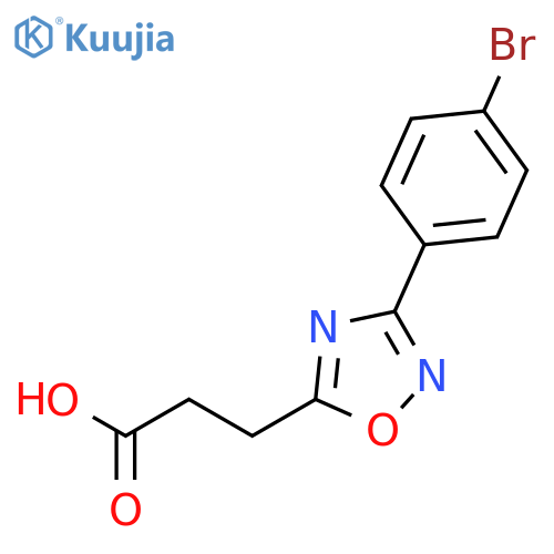 3-3-(4-bromophenyl)-1,2,4-oxadiazol-5-ylpropanoic acid structure