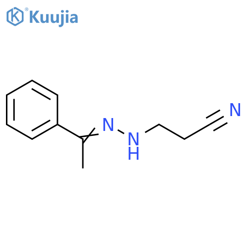Propanenitrile, 3-[(1-phenylethylidene)hydrazino]- structure