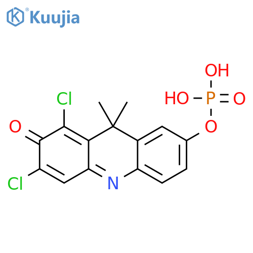 1,3-Dichloro-9,9-dimethyl-7-(phosphonooxy)-2(9H)-acridinone structure