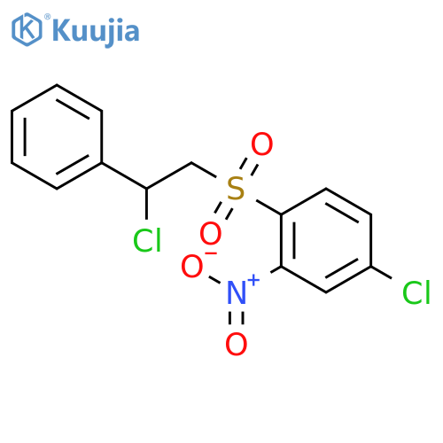 Benzene,4-chloro-1-[(2-chloro-2-phenylethyl)sulfonyl]-2-nitro- structure