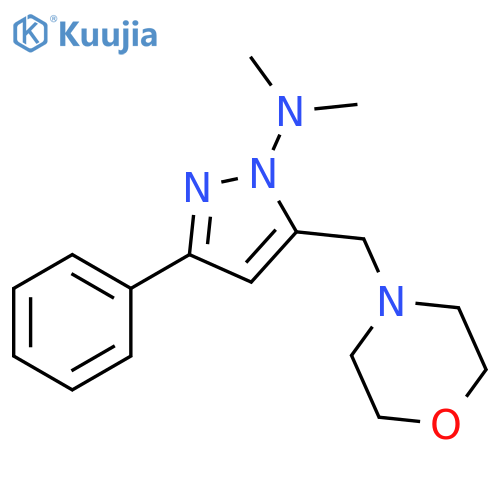 1H-Pyrazol-1-amine, N,N-dimethyl-5-(4-morpholinylmethyl)-3-phenyl- structure