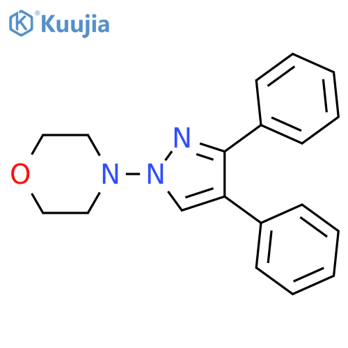 Morpholine, 4-(3,4-diphenyl-1H-pyrazol-1-yl)- structure