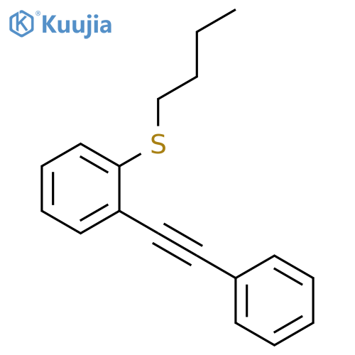 Benzene, 1-(butylthio)-2-(phenylethynyl)- structure