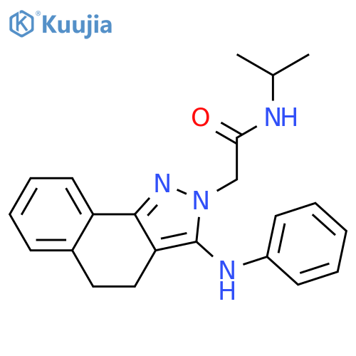 2H-Benz[g]indazole-2-acetamide,4,5-dihydro-N-(1-methylethyl)-3-(phenylamino)- structure