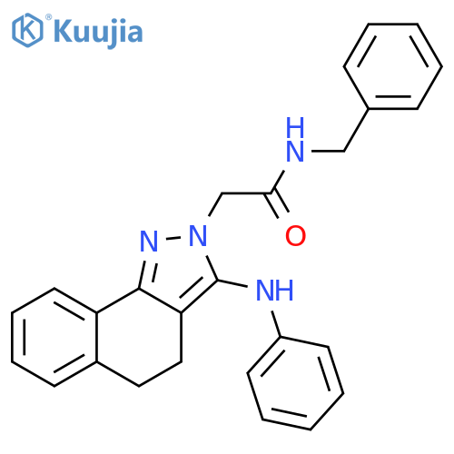 2H-Benz[g]indazole-2-acetamide,4,5-dihydro-3-(phenylamino)-N-(phenylmethyl)- structure