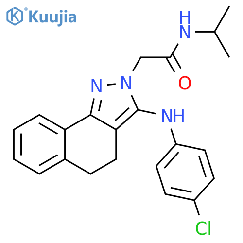 2H-Benz[g]indazole-2-acetamide,3-[(4-chlorophenyl)amino]-4,5-dihydro-N-(1-methylethyl)- structure