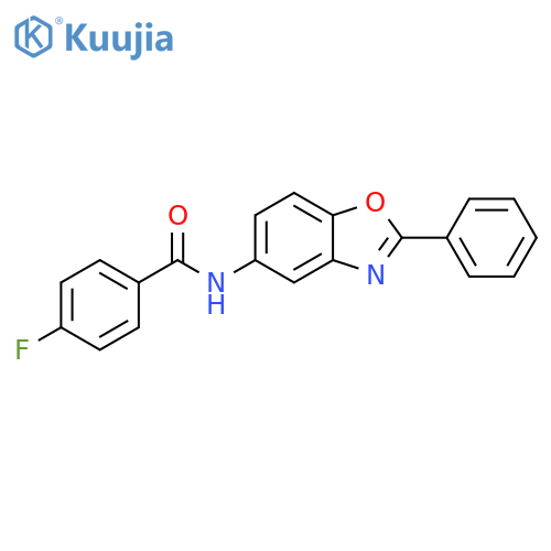 4-fluoro-N-(2-phenyl-1,3-benzoxazol-5-yl)benzamide structure