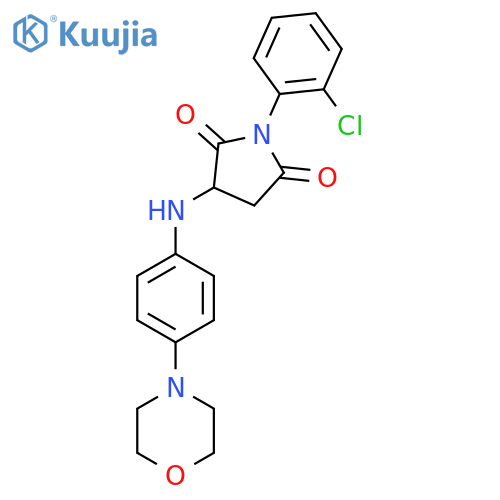 1-(2-chlorophenyl)-3-{4-(morpholin-4-yl)phenylamino}pyrrolidine-2,5-dione structure
