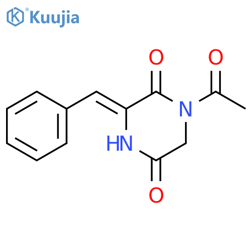 (Z)-1-Acetyl-3-benzylidenepiperazine-2,5-dione structure