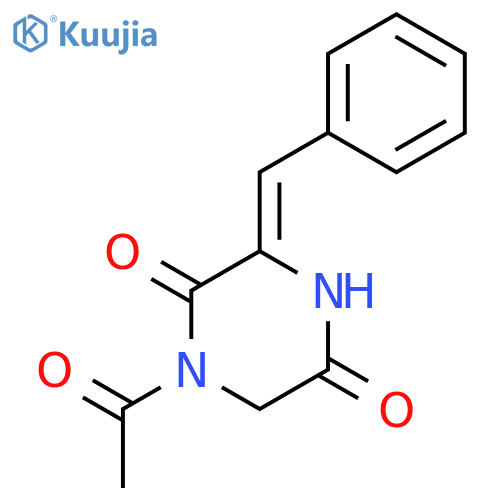 2,5-Piperazinedione, 1-acetyl-3-(phenylmethylene)-, (Z)- structure