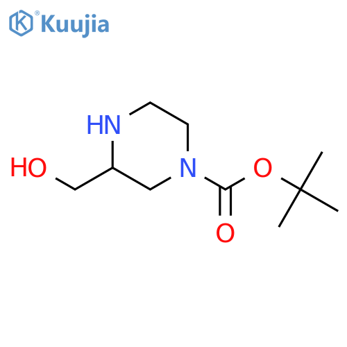 tert-butyl 3-(hydroxymethyl)piperazine-1-carboxylate structure