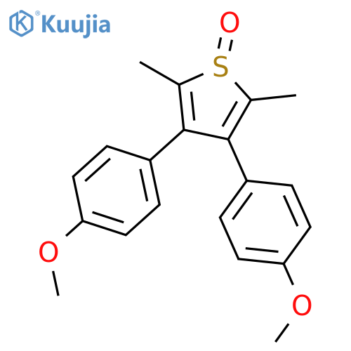 Thiophene, 3,4-bis(4-methoxyphenyl)-2,5-dimethyl-, 1-oxide structure