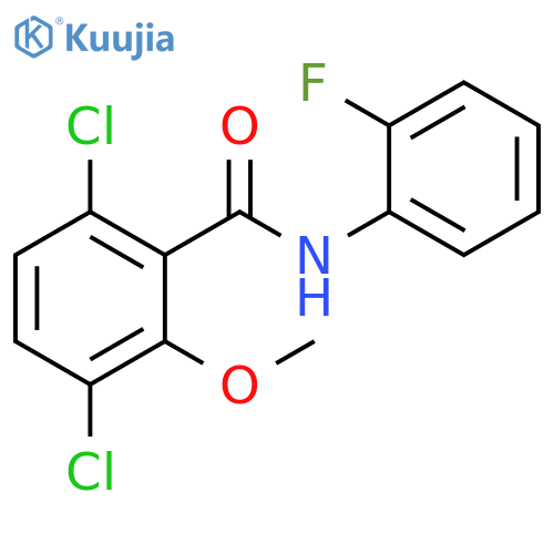 Benzamide, 3,6-dichloro-N-(2-fluorophenyl)-2-methoxy- structure
