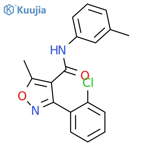 3-(2-chlorophenyl)-5-methyl-N-(3-methylphenyl)-1,2-oxazole-4-carboxamide structure