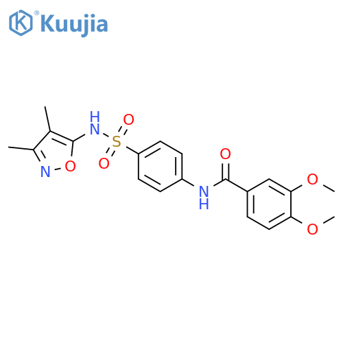 N-(4-(N-(3,4-dimethylisoxazol-5-yl)sulfamoyl)phenyl)-3,4-dimethoxybenzamide structure