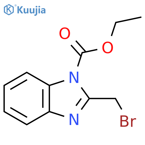 Ethyl 2-(bromomethyl)-1H-benzo[d]imidazole-1-carboxylate structure