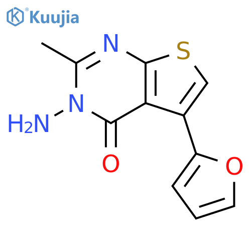 3-amino-5-(furan-2-yl)-2-methylthieno[2,3-d]pyrimidin-4-one structure