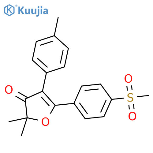 2,2-dimethyl-5-(4-(methylsulfonyl)phenyl)-4-p-tolylfuran-3(2H)-one structure