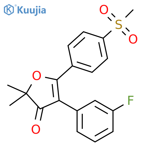 3(2H)-Furanone,4-(3-fluorophenyl)-2,2-dimethyl-5-[4-(methylsulfonyl)phenyl]- structure