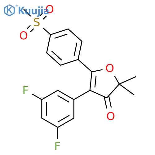 3(2H)-Furanone,4-(3,5-difluorophenyl)-2,2-dimethyl-5-[4-(methylsulfonyl)phenyl]- structure