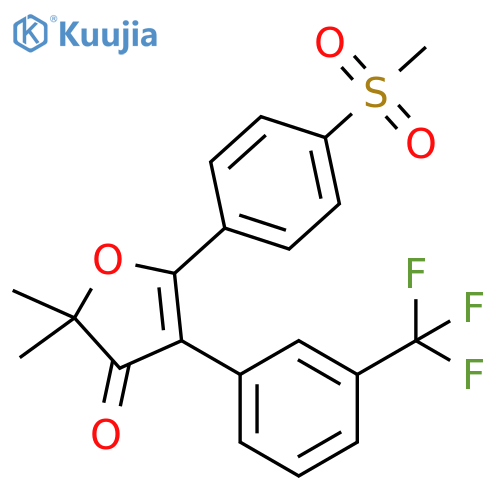 3(2H)-Furanone,2,2-dimethyl-5-[4-(methylsulfonyl)phenyl]-4-[3-(trifluoromethyl)phenyl]- structure