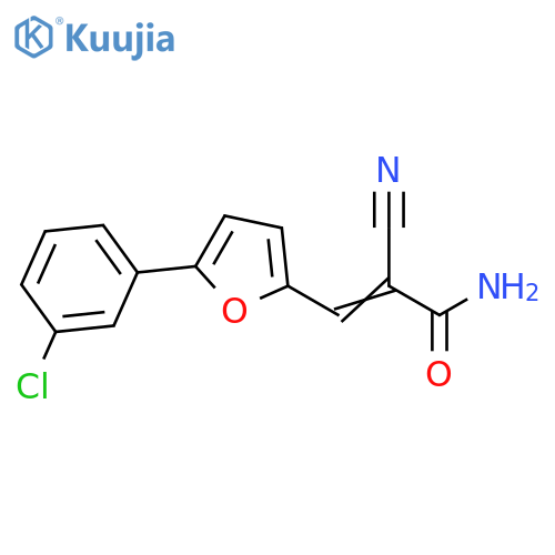 3-[5-(3-Chloro-phenyl)-furan-2-yl]-2-cyano-acrylamide structure