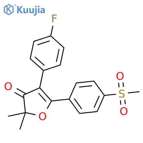 4-(4-fluorophenyl)-2,2-dimethyl-5-(4-(methylsulfonyl)phenyl)furan-3(2H)-one structure