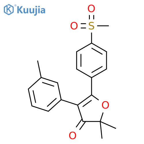 2,2-dimethyl-5-(4-(methylsulfonyl)phenyl)-4-m-tolylfuran-3(2H)-one structure