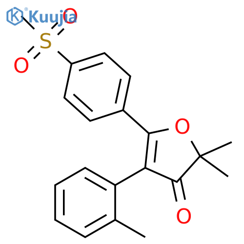 3(2H)-Furanone,2,2-dimethyl-4-(2-methylphenyl)-5-[4-(methylsulfonyl)phenyl]- structure