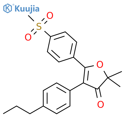 3(2H)-Furanone,2,2-dimethyl-5-[4-(methylsulfonyl)phenyl]-4-(4-propylphenyl)- structure