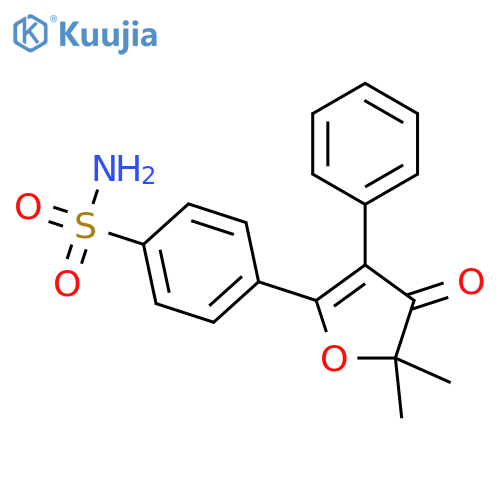 4-(5,5-dimethyl-4-oxo-3-phenyl-4,5-dihydrofuran-2-yl)benzenesulfonamide structure