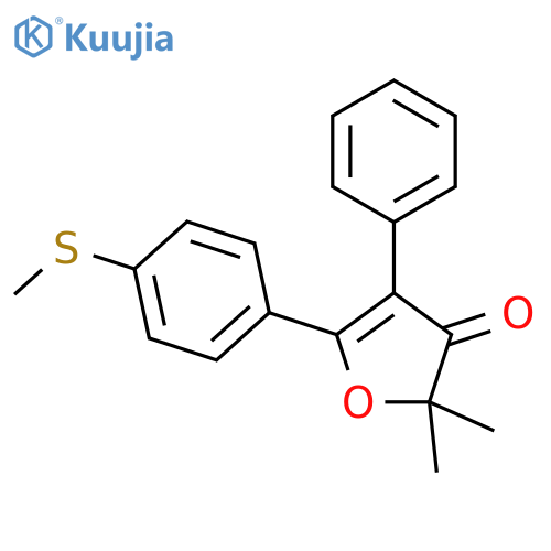 2,2-dimethyl-5-(4-(methylthio)phenyl)-4-phenylfuran-3(2H)-one structure
