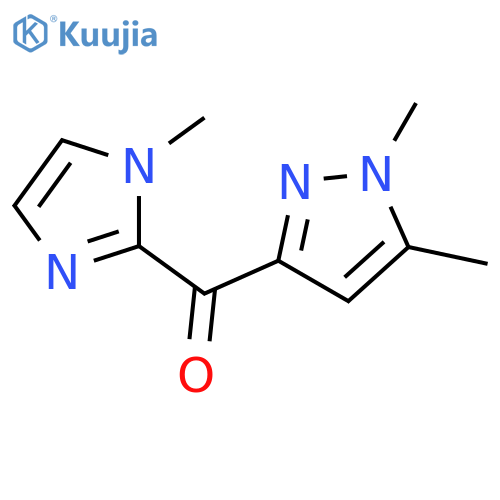 Methanone, (1,5-dimethyl-1H-pyrazol-3-yl)(1-methyl-1H-imidazol-2-yl)- structure
