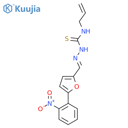 1-(E)-{5-(2-nitrophenyl)furan-2-ylmethylidene}amino-3-(prop-2-en-1-yl)thiourea structure
