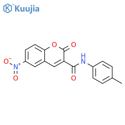 N-(4-methylphenyl)-6-nitro-2-oxo-2H-chromene-3-carboxamide structure