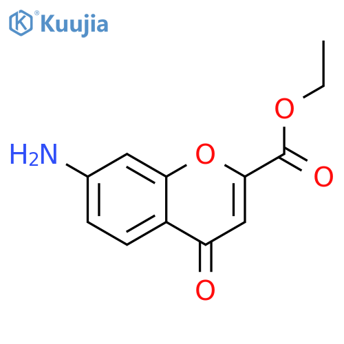 4H-1-Benzopyran-2-carboxylic acid, 7-amino-4-oxo-, ethyl ester structure