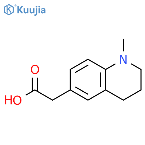 2-(1-methyl-1,2,3,4-tetrahydroquinolin-6-yl)acetic acid structure