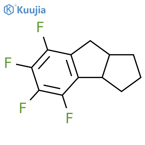 Cyclopent[a]indene, 4,5,6,7-tetrafluoro-1,2,3,3a,8,8a-hexahydro- structure