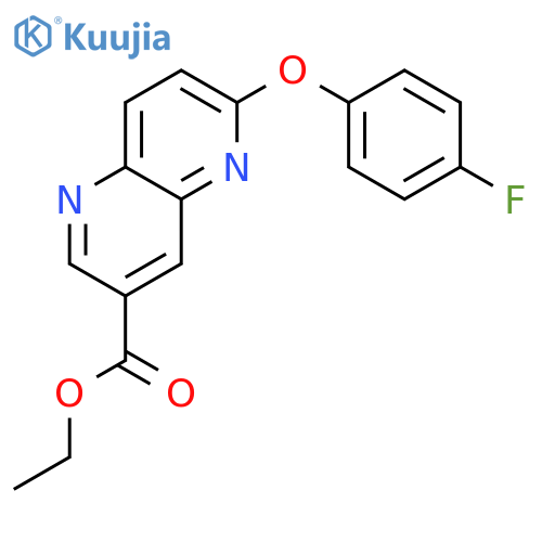 1,5-Naphthyridine-3-carboxylicacid, 6-(4-fluorophenoxy)-, ethyl ester structure