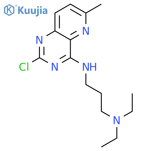 N-(2-chloro-6-methylpyrido[3,2-d]pyrimidin-4-yl)-n',n'-diethylpropane-1,3-diamine;hydrochloride structure