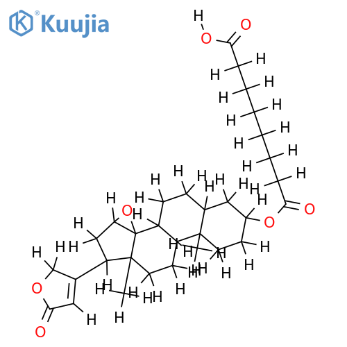 Korksaeure-mono-(14,15beta-epoxy-14-desoxy-[3]digitoxigenylester) structure