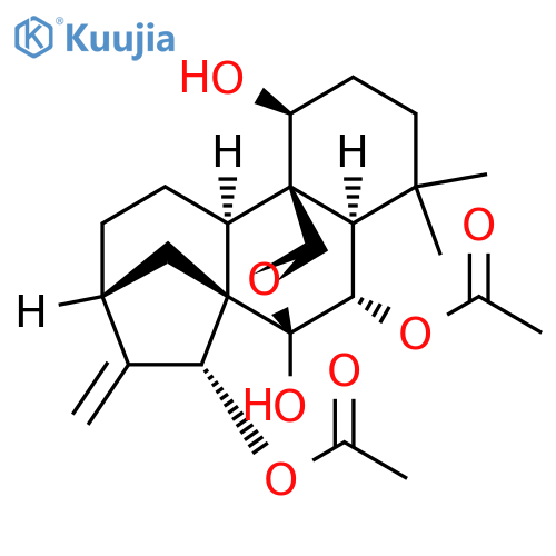 Kaur-16-ene-1,6,7,15-tetrol,7,20-epoxy-, 6,15-diacetate, (1a,6b,7a,15b)- (9CI) structure