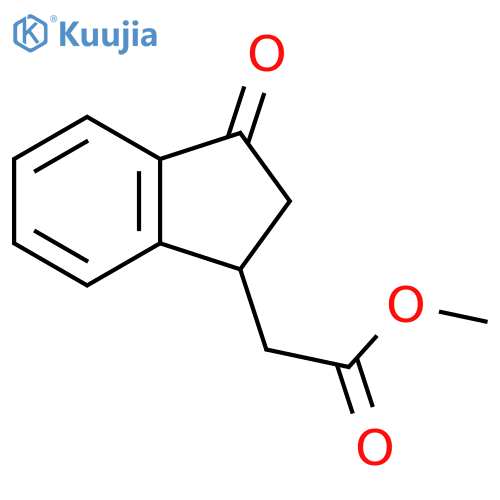 1H-Indene-1-acetic acid, 2,3-dihydro-3-oxo-, methyl ester structure