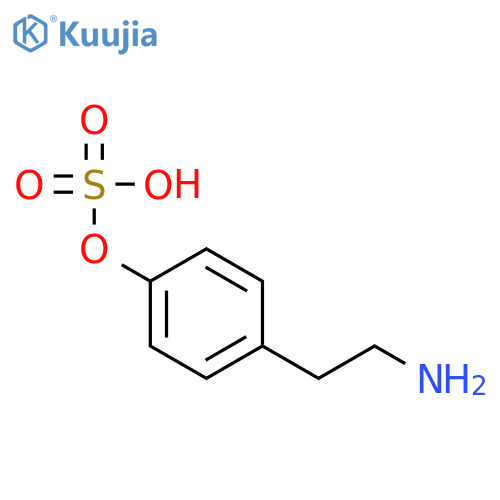 Phenol,4-(2-aminoethyl)-, 1-(hydrogen sulfate) structure