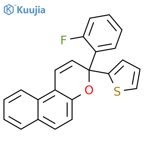 3H-Naphtho[2,1-b]pyran, 3-(2-fluorophenyl)-3-(2-thienyl)- structure