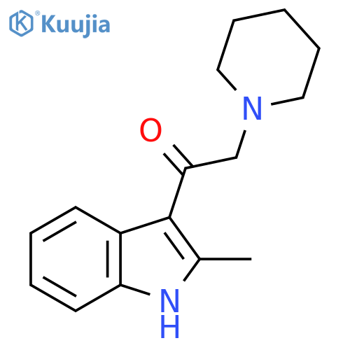 1-(2-methyl-1H-indol-3-yl)-2-(piperidin-1-yl)ethan-1-one structure