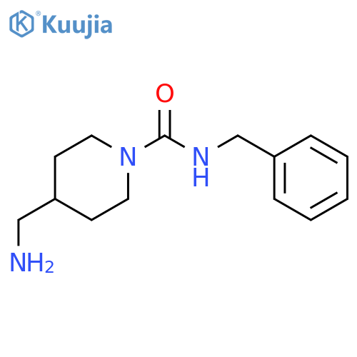 1-Piperidinecarboxamide, 4-(aminomethyl)-N-(phenylmethyl)- structure