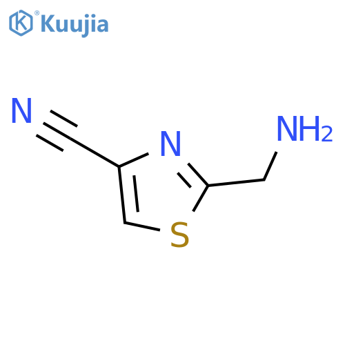 2-(aminomethyl)-4-Thiazolecarbonitrile structure