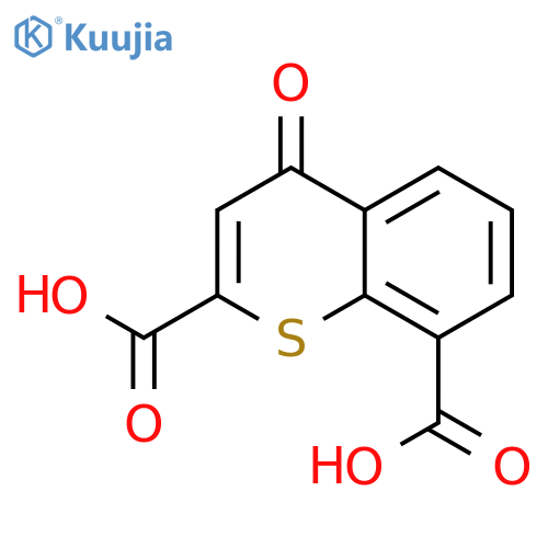 4H-1-Benzothiopyran-2,8-dicarboxylic acid, 4-oxo- structure
