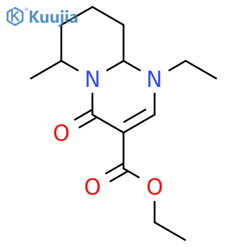 4H-Pyrido[1,2-a]pyrimidine-3-carboxylicacid, 1-ethyl-1,6,7,8,9,9a-hexahydro-6-methyl-4-oxo-, ethyl ester structure